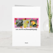 Afrikanische Grau- und geometrische Rote Rosen Karte (Rückseite)