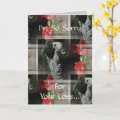 Afrikanische Grau- und geometrische Rote Rosen Karte (Gelbe Blume)