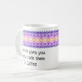 Afrikanische Grenze Gold Lila personalisierte Umar Kaffeetasse (Vorderseite Links)