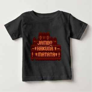 Afrikanische Gruß: Jambo Hakuna Matata Holzdesign Baby T-shirt
