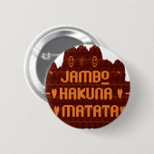 Afrikanische Gruß: Jambo Hakuna Matata Holzdesign Button (Vorne & Hinten)