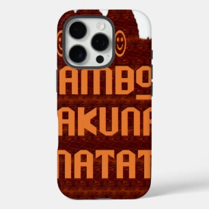 Afrikanische Gruß: Jambo Hakuna Matata Holzdesign iPhone 16 Pro Hülle