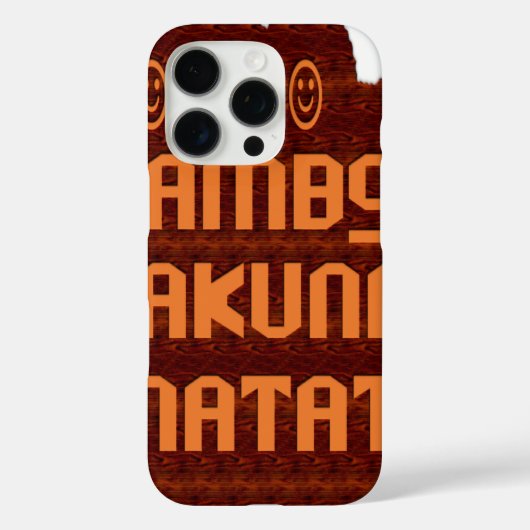 Afrikanische Gruß: Jambo Hakuna Matata Holzdesign Case-Mate iPhone Hülle (Rückseite)