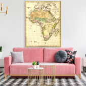 Afrikanische Handkologe Atlas-Karte Leinwanddruck (Insitu (Wohnzimmer))