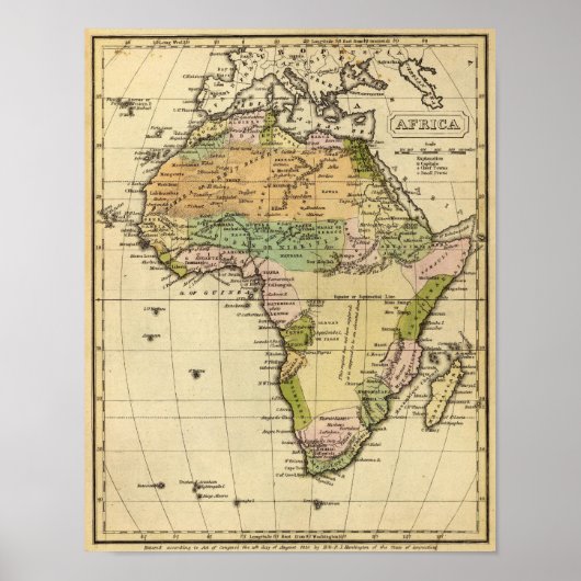 Afrikanische Handkologe Atlas-Karte Poster (Vorne)