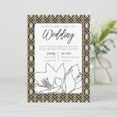 Afrikanische Hochzeit Einladung (Stehend Vorderseite)