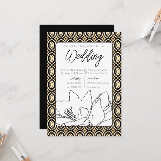 Afrikanische Hochzeit Einladung (Vorderseite/Rückseite Beispiel)