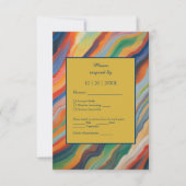 Afrikanische Hochzeit in Urlaubsort aus abstraktem RSVP Karte (Vorderseite)