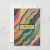 Afrikanische Hochzeit in Urlaubsort aus abstraktem RSVP Karte (Rückseite)