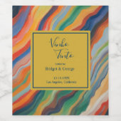 Afrikanische Hochzeit in Urlaubsort aus abstraktem Weinetikett (Einzelnes Label)