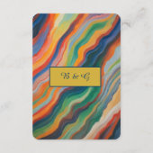 Afrikanische Hochzeit in Urlaubsort aus pastellfar Begleitkarte (Rückseite)