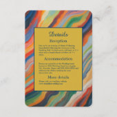 Afrikanische Hochzeit in Urlaubsort aus pastellfar Begleitkarte (Vorderseite)