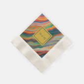 Afrikanische Hochzeit mit abstraktem Marmor Serviette (Ecke)