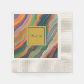 Afrikanische Hochzeit mit abstraktem Marmor Serviette (Vorderseite)