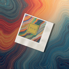 Afrikanische Hochzeit mit abstraktem Marmor Serviette