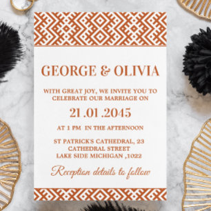 Afrikanische Hochzeit mit Print-Design Einladung