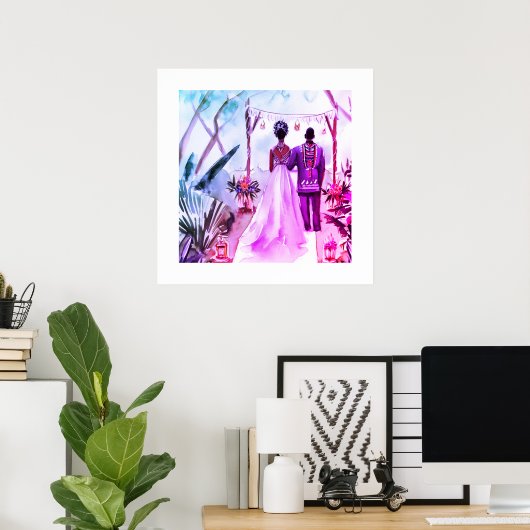 Afrikanische Hochzeit Poster (Heimbüro)