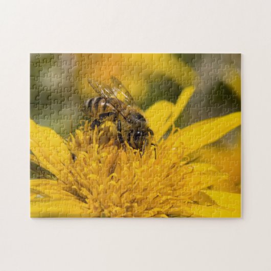 Afrikanische Honigbiene mit Pollensäcken Fütternd Puzzle (Horizontal)