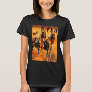 Afrikanische Hunde (Painted Hogs African Wild Dog  T-Shirt