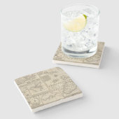 Afrikanische Inseln Steinuntersetzer (Seitenansicht)