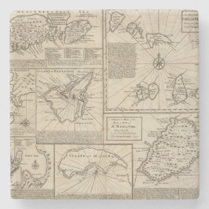 Afrikanische Inseln Steinuntersetzer