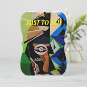 Afrikanische Inspirierte Karte, traditionelle afri Einladung (Stehend Vorderseite)