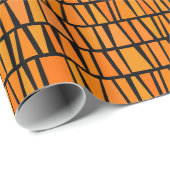 Afrikanische inspirierte orange Dominos Geschenkpapier (Rolleneckpunkt)