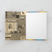 Afrikanische Inspirierte Stammeskunst Karte (Innenseite)