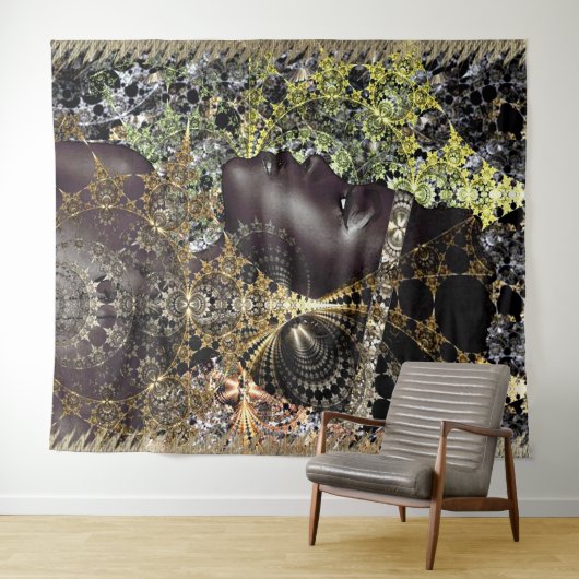 Afrikanische Jungle-Blume Wandteppich (Beispiel (Horizontal))