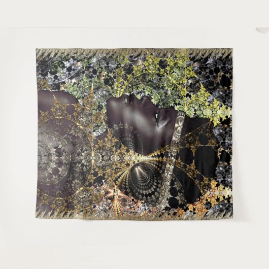 Afrikanische Jungle-Blume Wandteppich (Vorderseite (Horizontal))