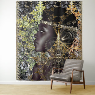 Afrikanische Jungle-Blume Wandteppich