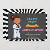 afrikanische Karate-Einladung Feiertagskarte (Vorne/Hinten)