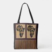 Afrikanische Karte Adinkra Ankh Artisan Crochet Pr Tasche (Rückseite)