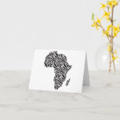 Afrikanische Karte Afrikanischer Pride Zebra Muste (Gelbe Blume)