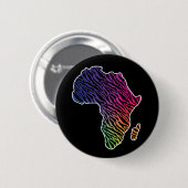 Afrikanische Karte Afrikanischer Pride Zebra Muste Button (Vorne & Hinten)