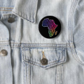 Afrikanische Karte Afrikanischer Pride Zebra Muste Button (Beispiel)