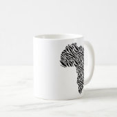 Afrikanische Karte Afrikanischer Pride Zebra Muste Kaffeetasse (VorderseiteRechts)