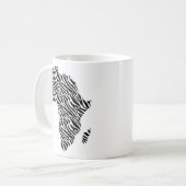 Afrikanische Karte Afrikanischer Pride Zebra Muste Kaffeetasse (Vorderseite Links)