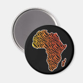 Afrikanische Karte Afrikanischer Pride Zebra Muste Magnet (Vorderseite/Rückseite)