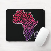Afrikanische Karte Afrikanischer Pride Zebra Muste Mousepad (Mit Mouse)