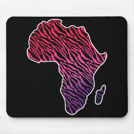Afrikanische Karte Afrikanischer Pride Zebra Muste Mousepad (Vorne)