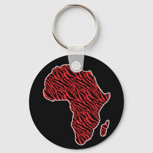 Afrikanische Karte Afrikanischer Pride Zebra Muste Schlüsselanhänger