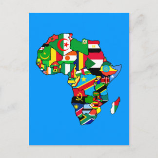 Afrikanische Karte Afrikas Flaggen in Länderkarten
