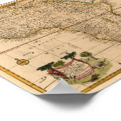 Afrikanische Karte aus dem späten 19. Jahrhundert Poster (Ecke)