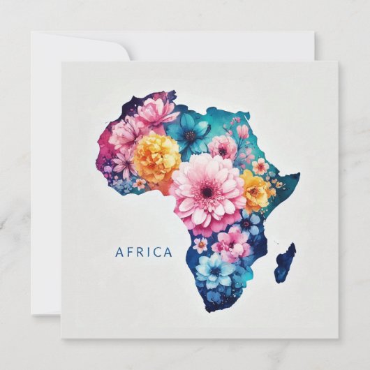Afrikanische Karte Blume (Vorderseite)