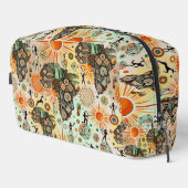 Afrikanische Karte dekorative Stammeselemente Must Waschbeutel (Rechte Ecke)