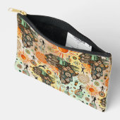 Afrikanische Karte dekorative Stammeselemente Must Zubehörtasche (Offen)