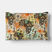 Afrikanische Karte dekorative Stammeselemente Must Zubehörtasche (Vorderseite)