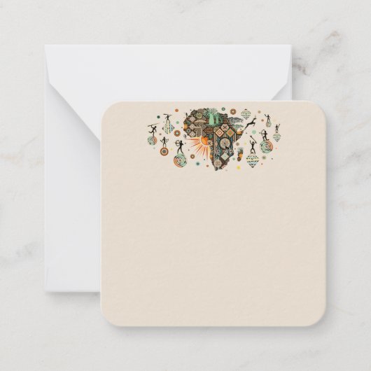 Afrikanische Karte Dekoratives Muster für Stammese (Vorderseite)