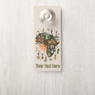 Afrikanische Karte Dekoratives Muster für Stammese Türanhänger